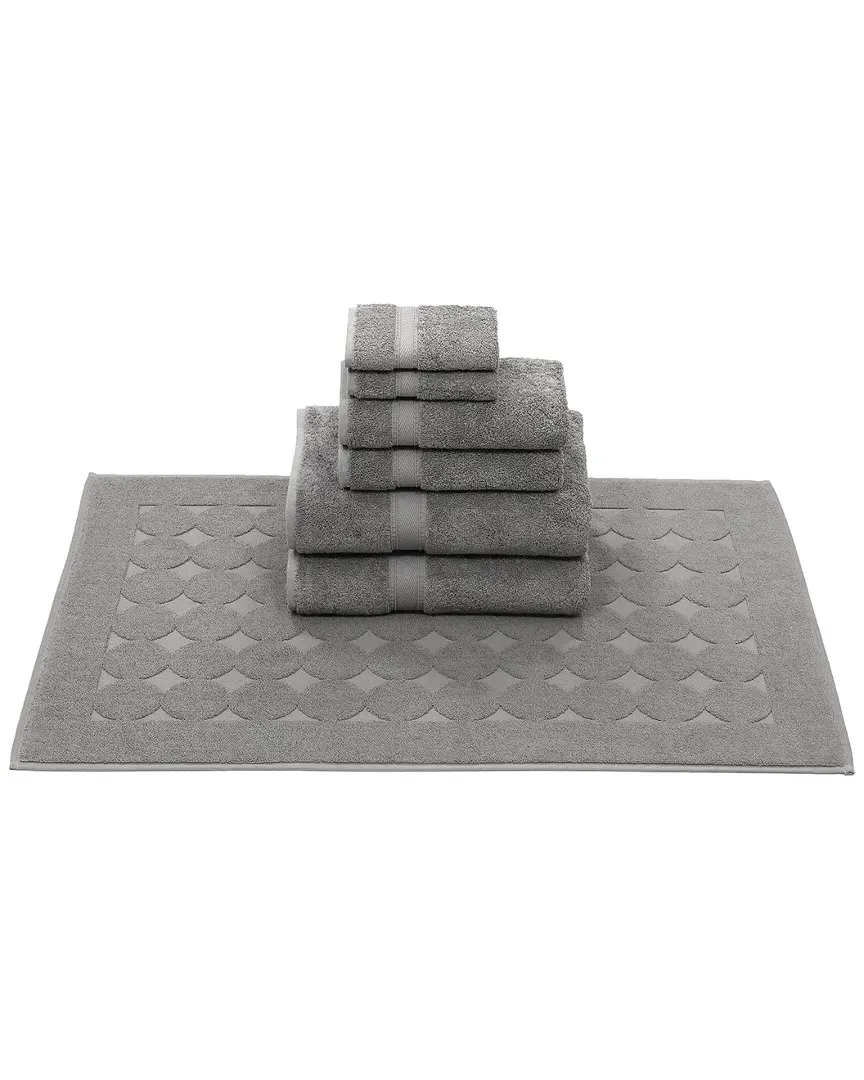 Sinemis Terry 7pc Towel Set - Dark Grey, Cotton