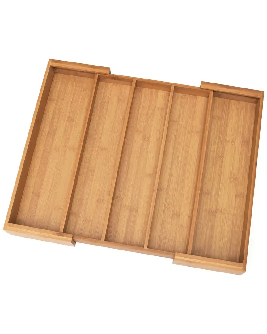 International Bamboo Expandable Utensil Holder - Brown