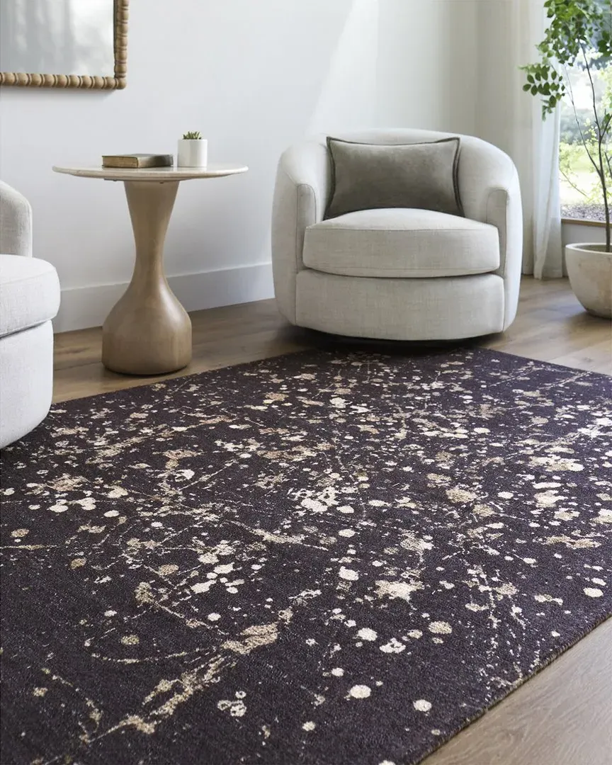 Galey Alix Janek Area Rug - Charcoal, Polyester