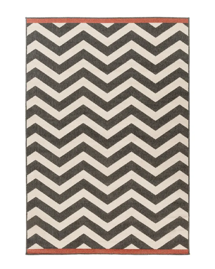 Surya Alfresco Machine Woven Rug - Black, Olefin
