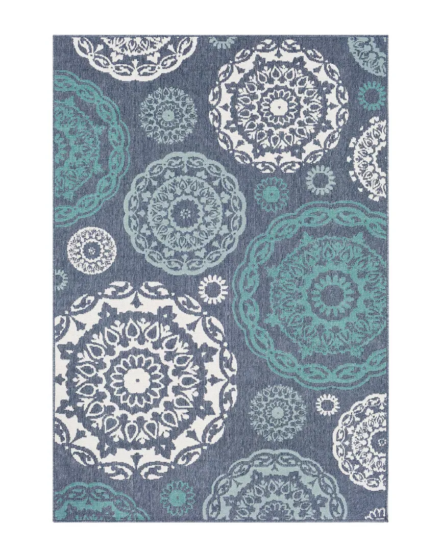 Surya Alfresco Machine Woven Rug - Charcoal, Olefin