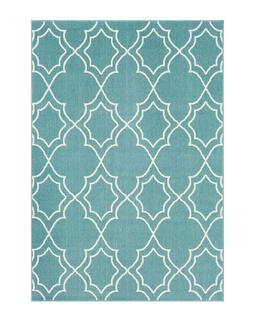Surya Alfresco Machine Woven Rug - Teal, Olefin