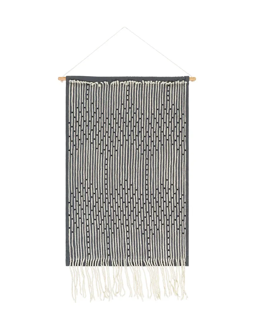 Surya Amare Wall Decoration - Gray, Cotton