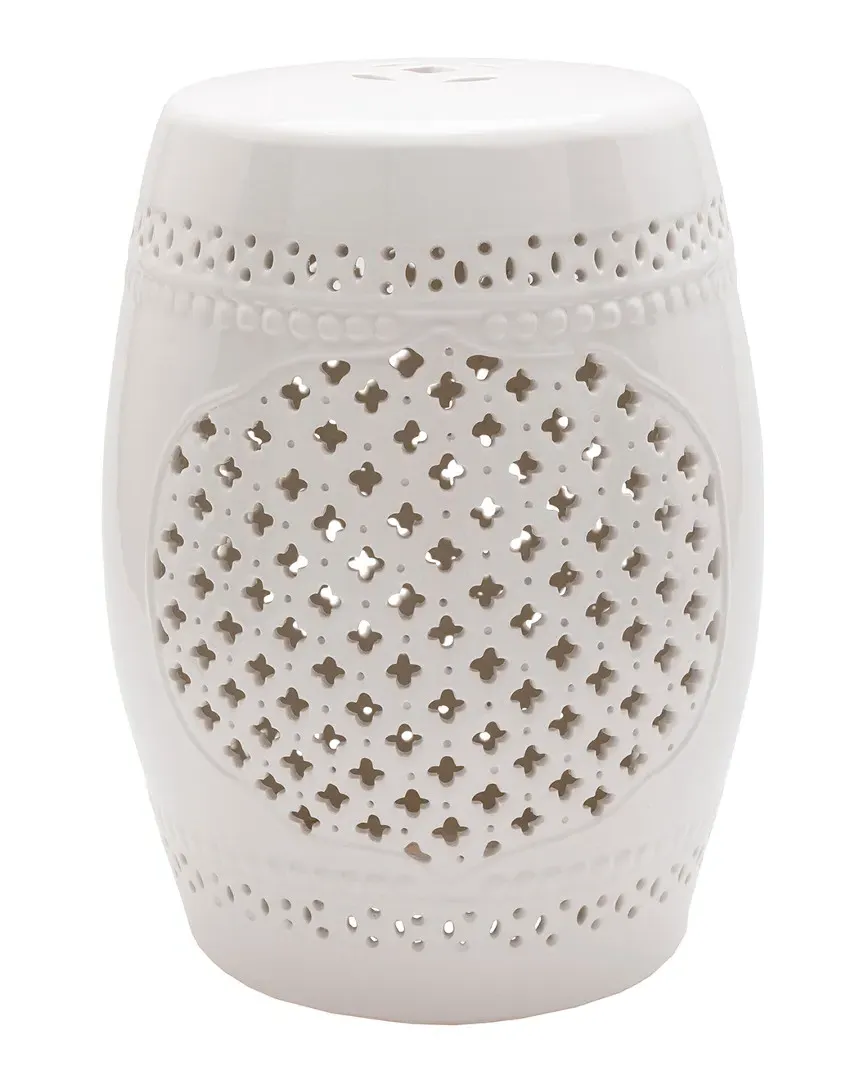 Surya Auburndale Stool - White, Ceramic image