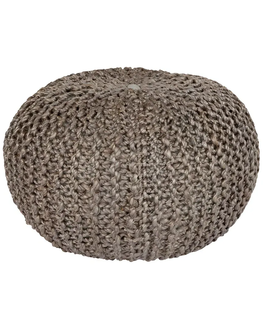 Surya Bermuda Pouf - Medium Gray, Jute image