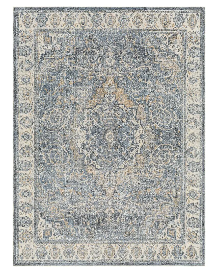 Surya Lillian Machine-Washable Rug - Blue, Polyester image