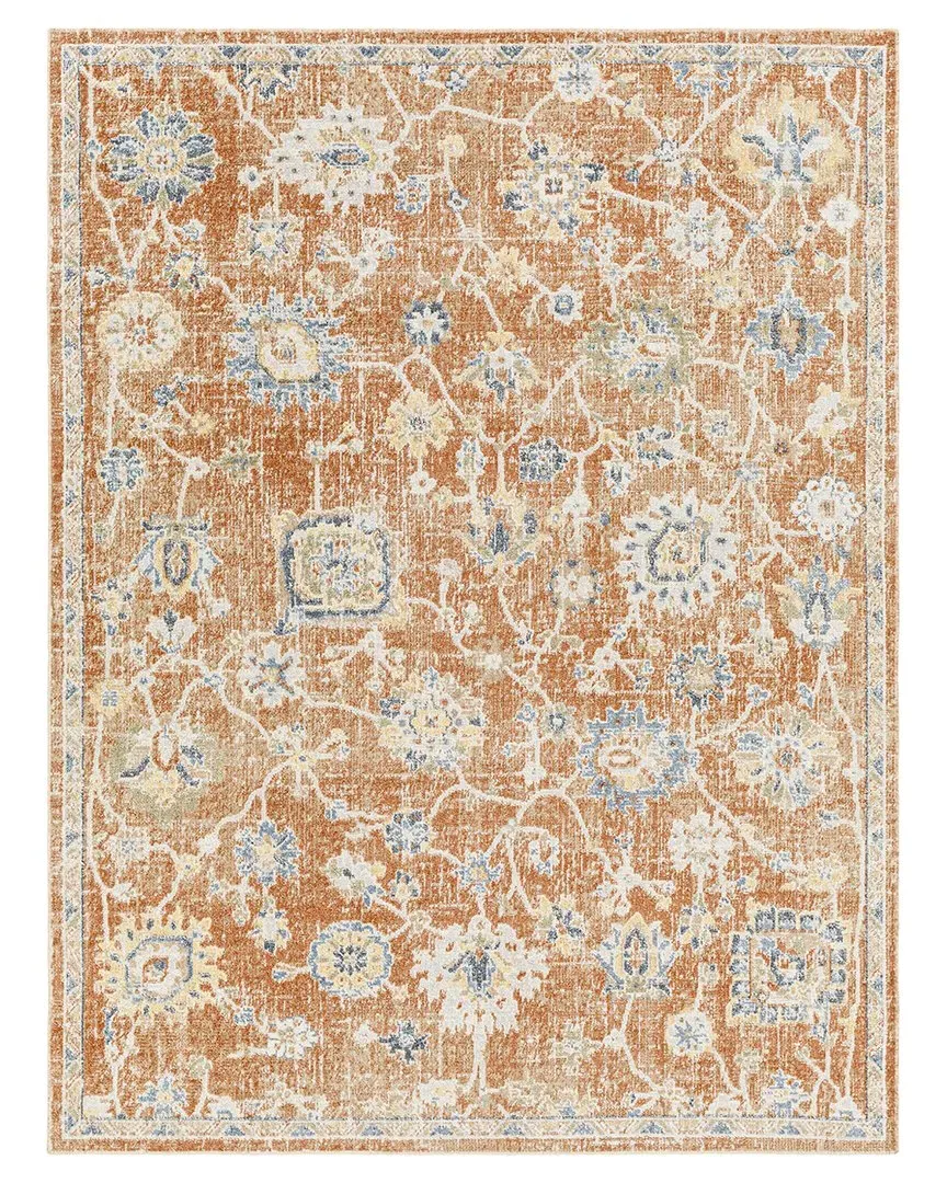 Surya Lillian Machine-Washable Rug - Orange, Polyester