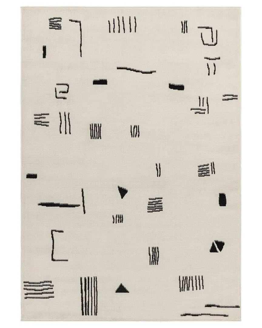 Surya Pisa Rug - White, Polypropylene