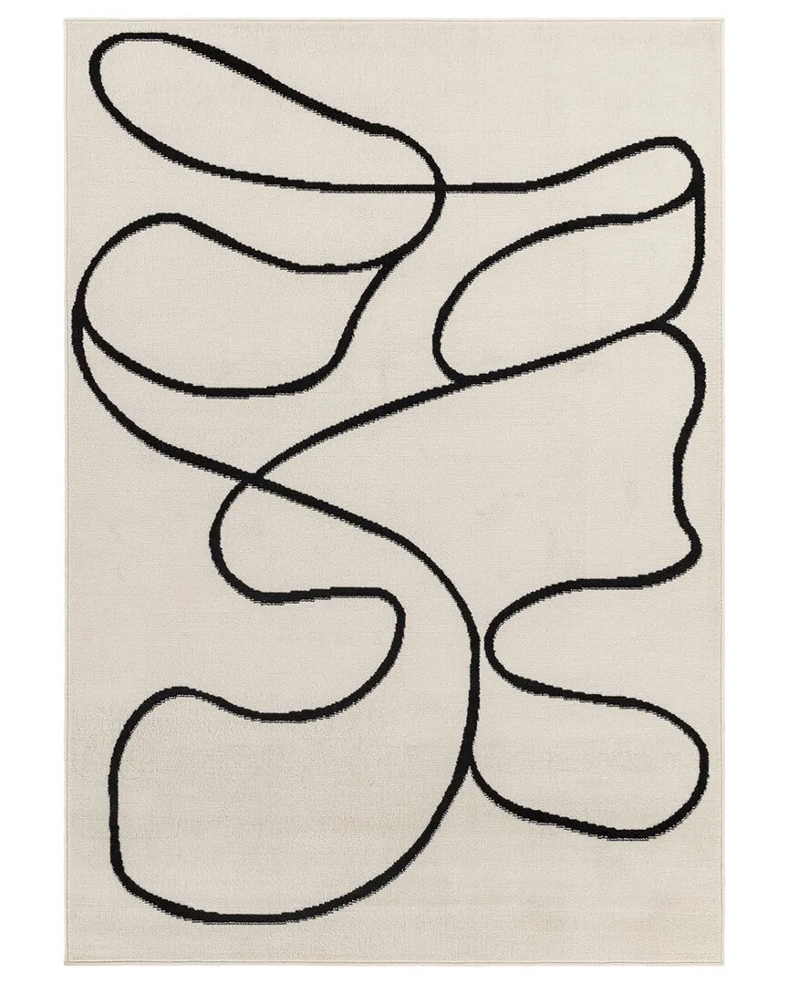 Surya Pisa Rug - White, Polypropylene