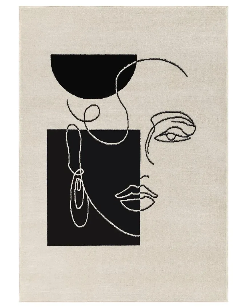 Surya Pisa Rug - White, Polypropylene