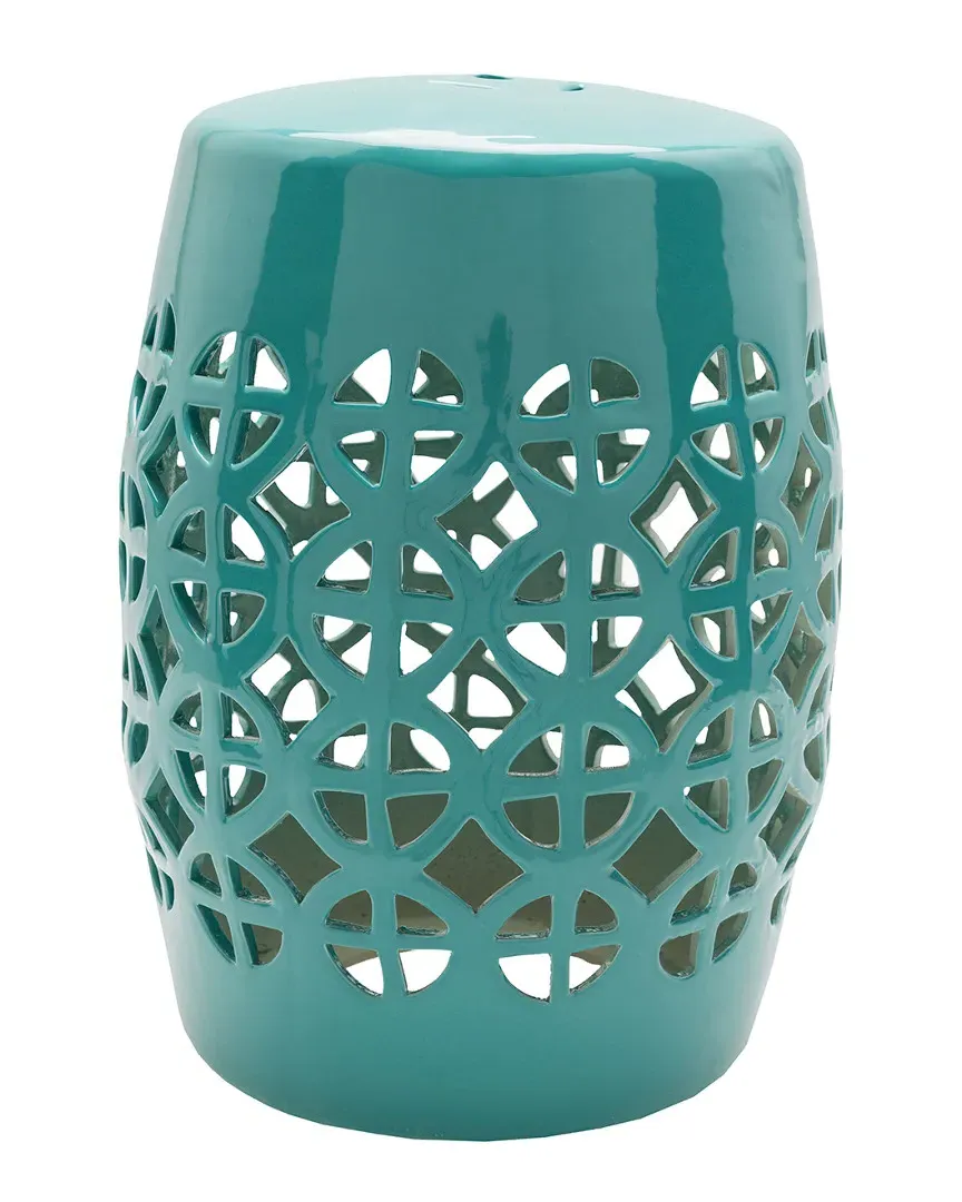 Surya Ridgeway Accent Table - Emerald, Ceramic image
