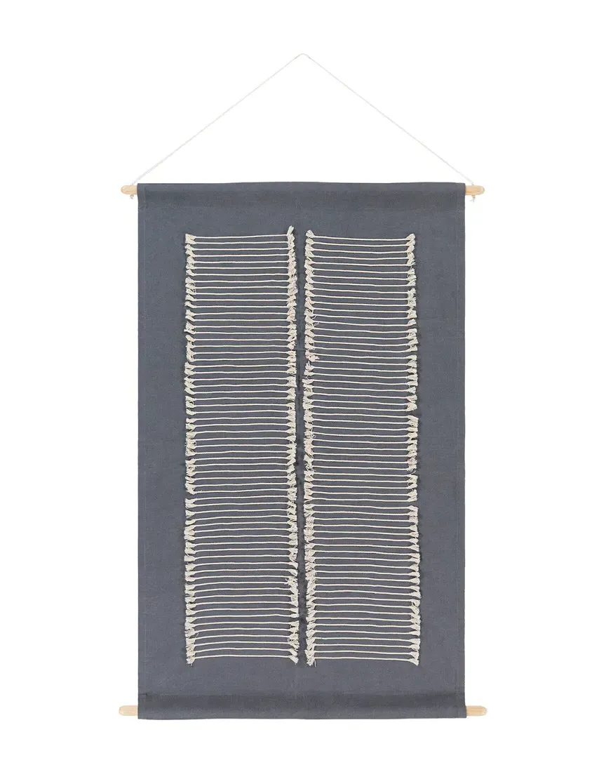 Surya Savion Wall Decoration - Charcoal, Cotton