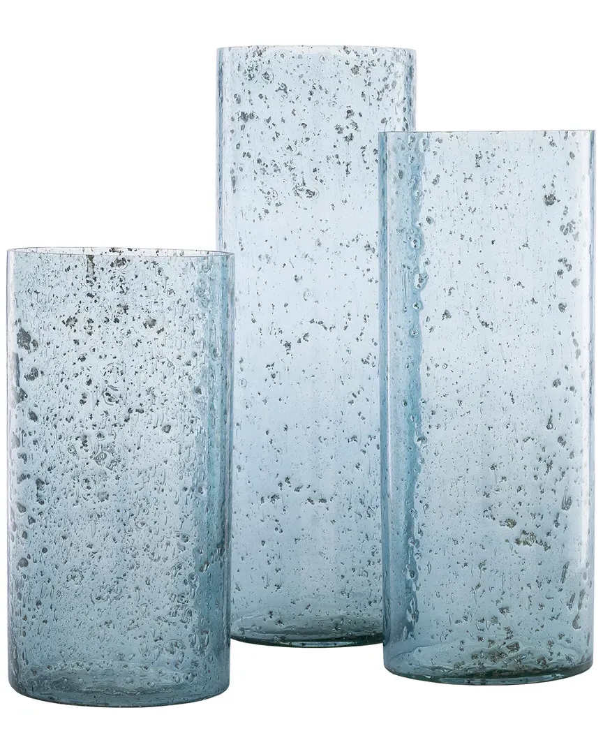 Surya Set of 3 Mist Vases - Blue, Glass image
