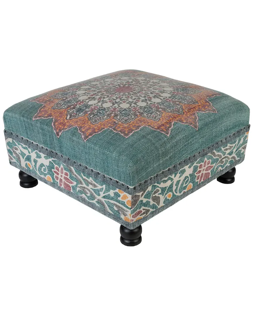 Surya Surat Ottoman - Grey, Cotton