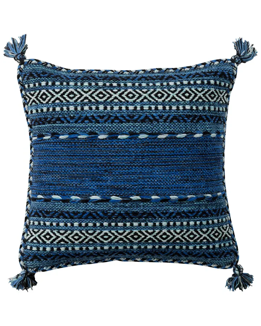 Surya Trenza Throw Pillow - Navy
