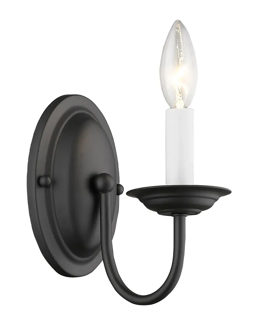 Home Basics 1-Light Wall Sconce - Black image