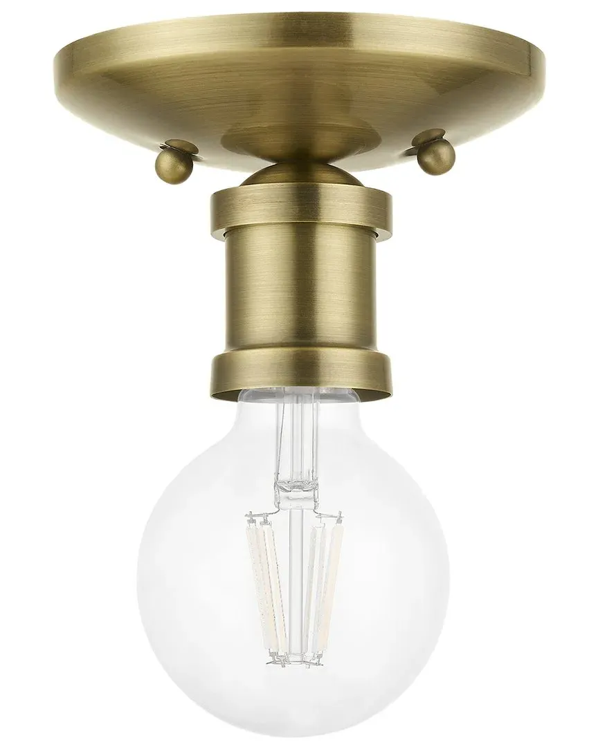 Lansdale Single Flush Mount Light - Antique Brass image