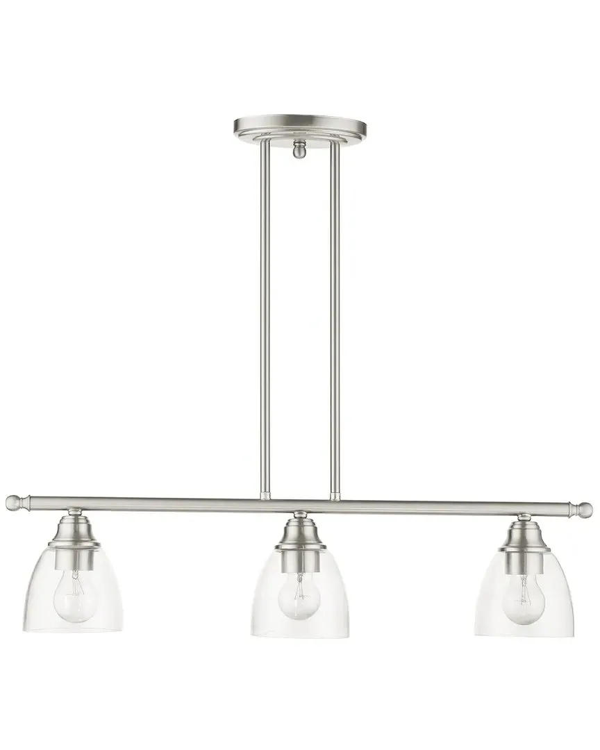 Montgomery 3-Light Linear Chandelier - Brushed Nickel image