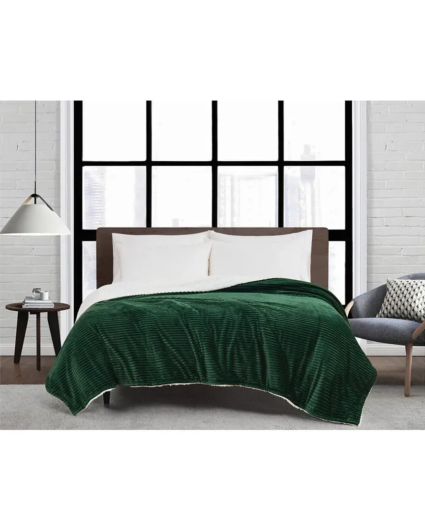 Corduroy Blanket - Green, Polyester