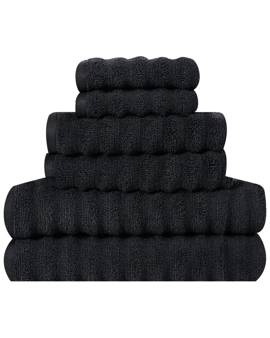 Zero Twist 6pc Towel Set - Black, Cotton