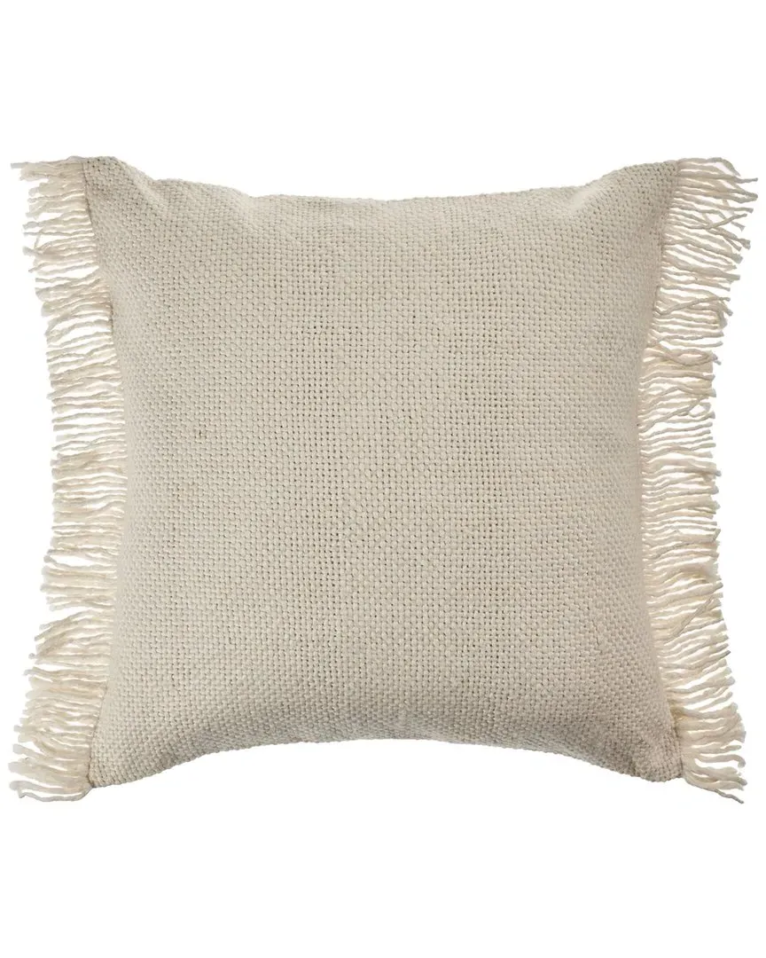Aarna Woven Throw Pillow - Cream, Cotton