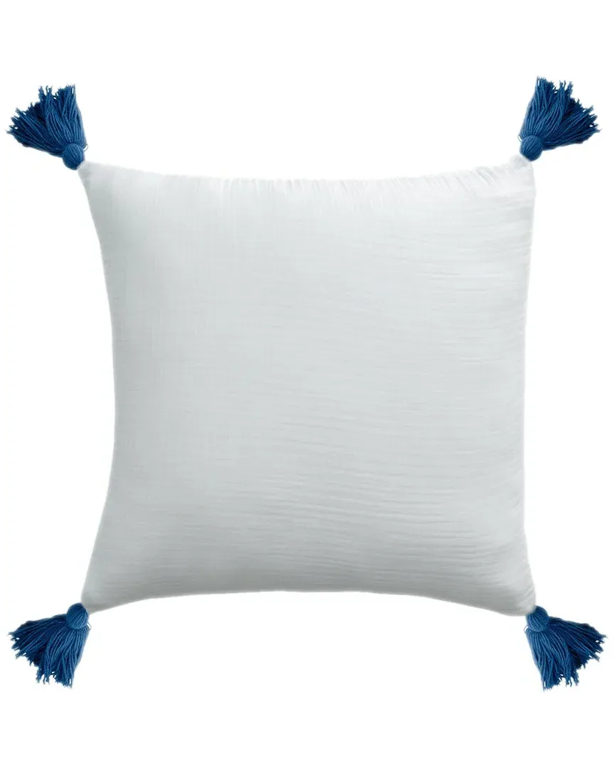 Amaze Tasseled Throw Pillow - White, Cotton
