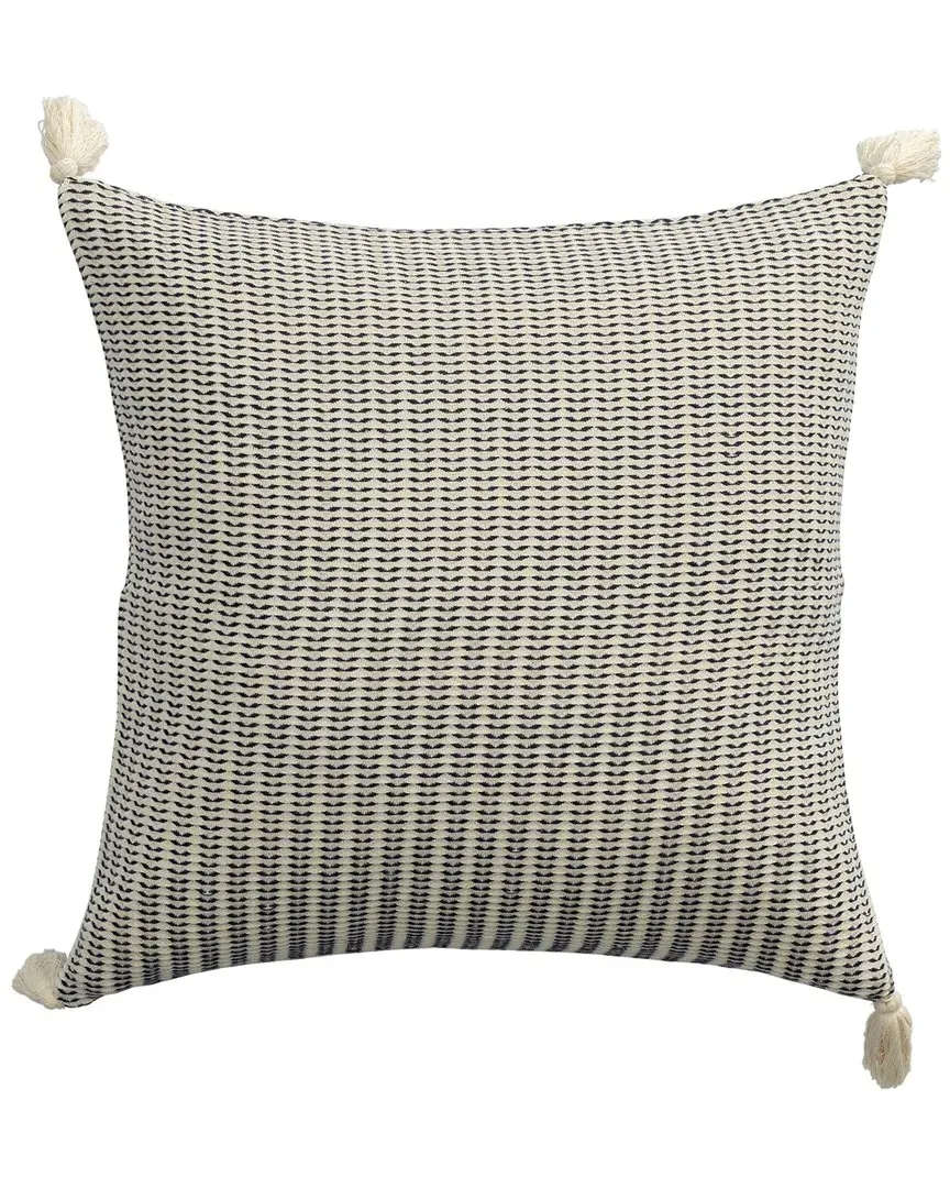 Blesilda Striped Throw Pillow - Navy, Cotton image