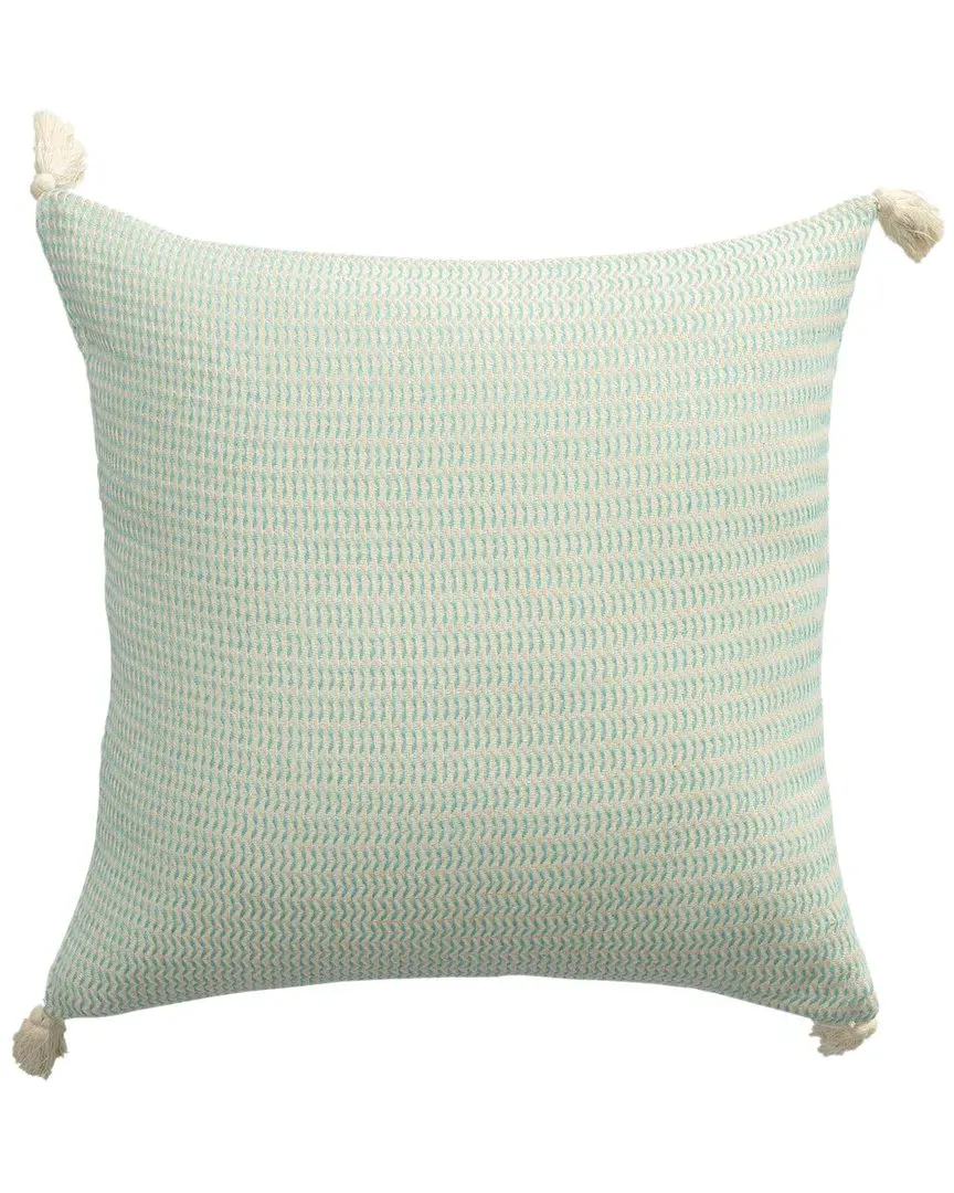 Blesilda Striped Throw Pillow - Turquoise, Cotton