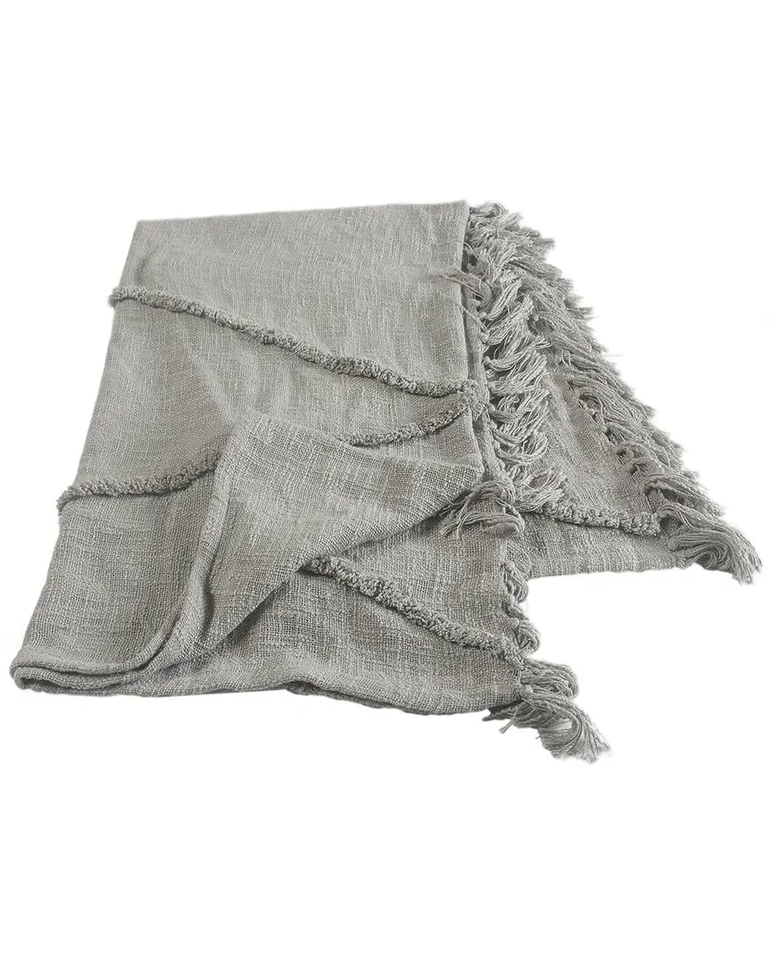 Bohemian Basics Diamond Tufted Throw Blanket - Gray, Cotton image