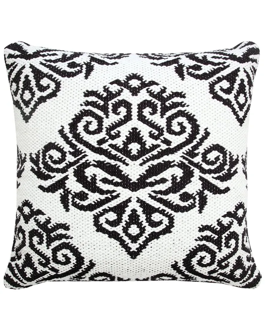 Brynn Damask Throw Pillow - White