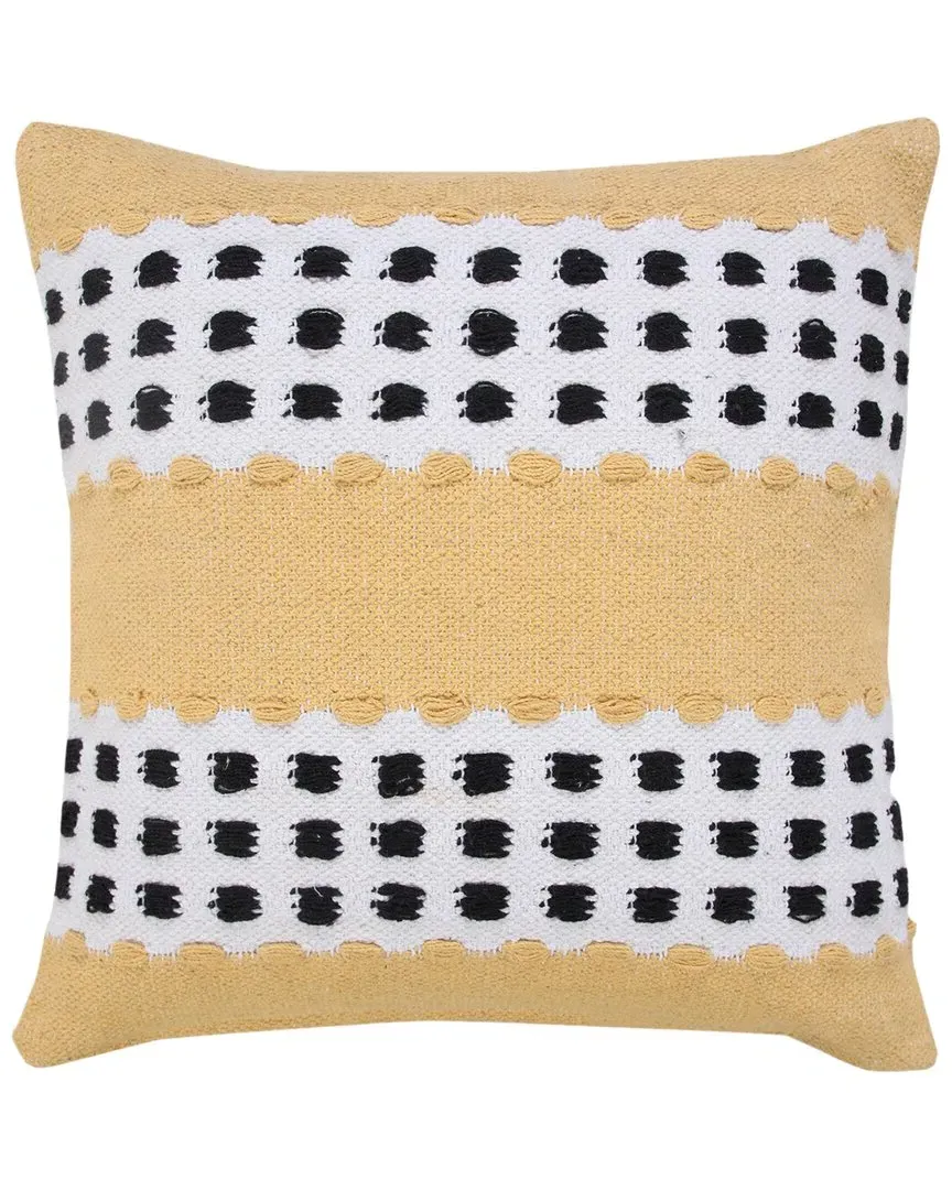 Brynn Striped Throw Pillow - Yellow, Cotton image