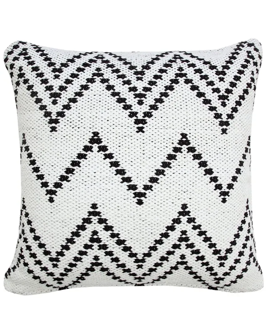 Brynn Woven Chevron Throw Pillow - White, Cotton image