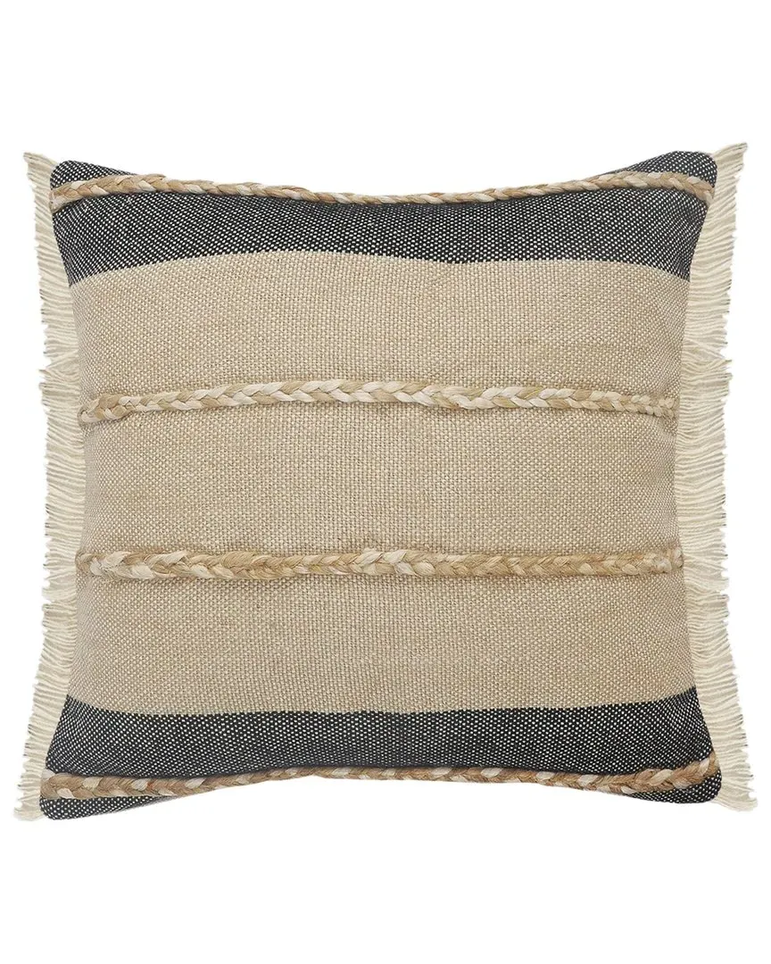 Celeste Atlantis Square Throw Pillow - Black, Jute image
