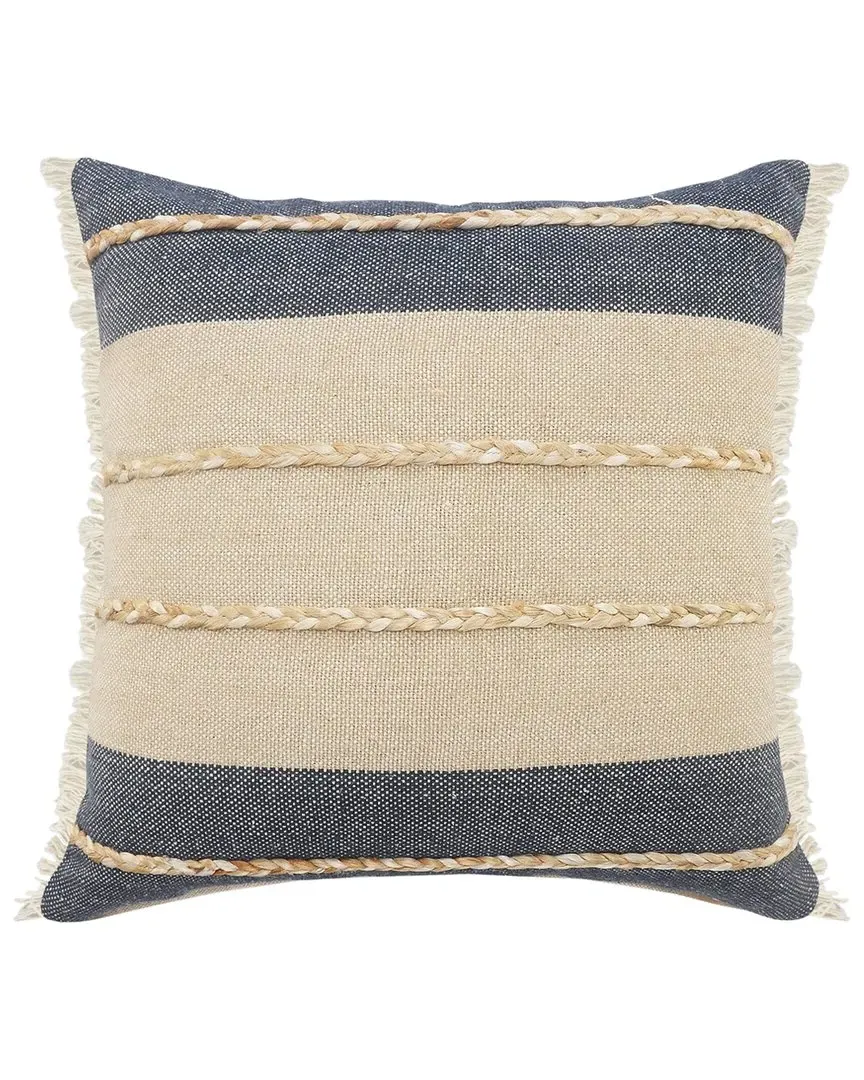 Celeste Atlantis Square Throw Pillow - Blue, Jute
