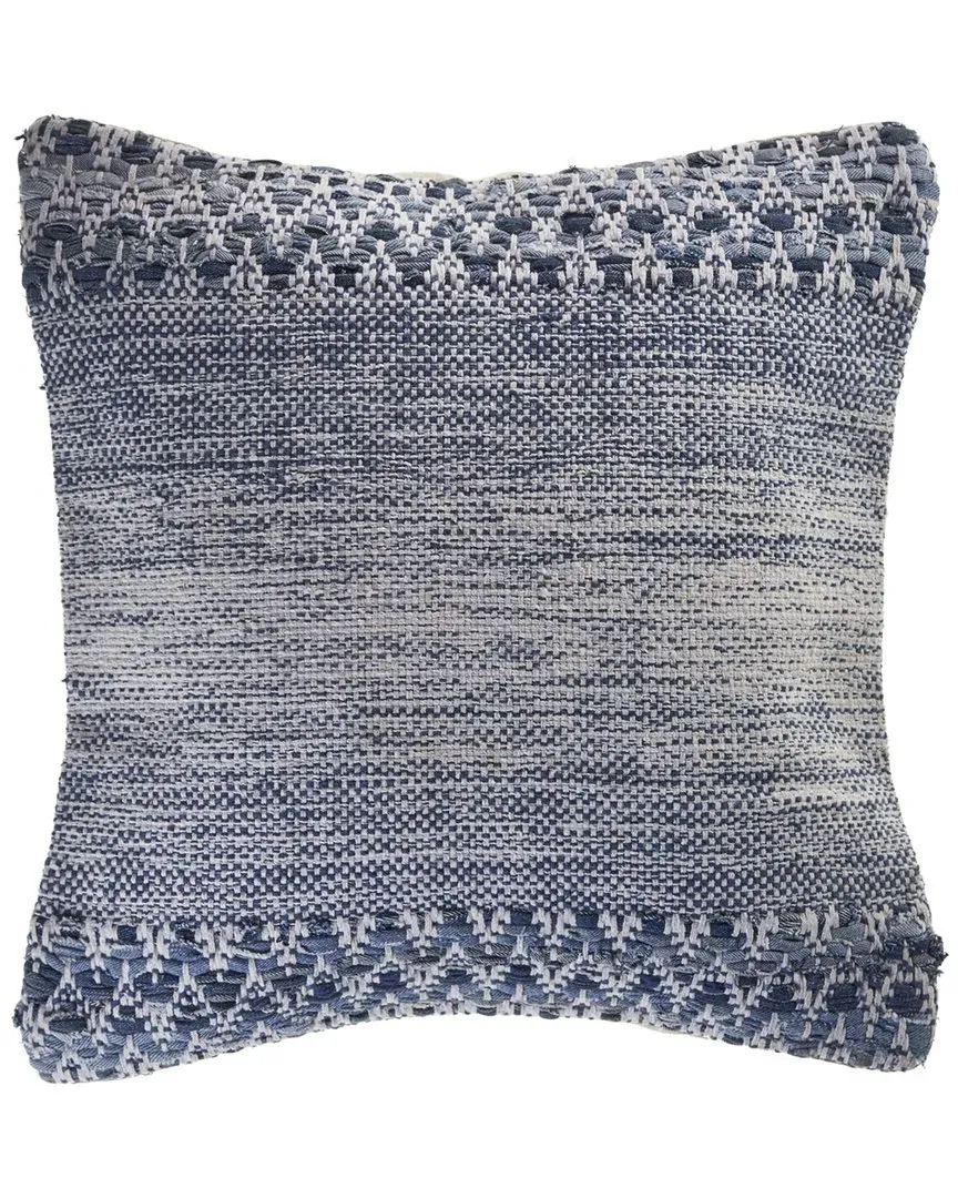 Chevron Textured Throw Pillow - Blue, Cotton