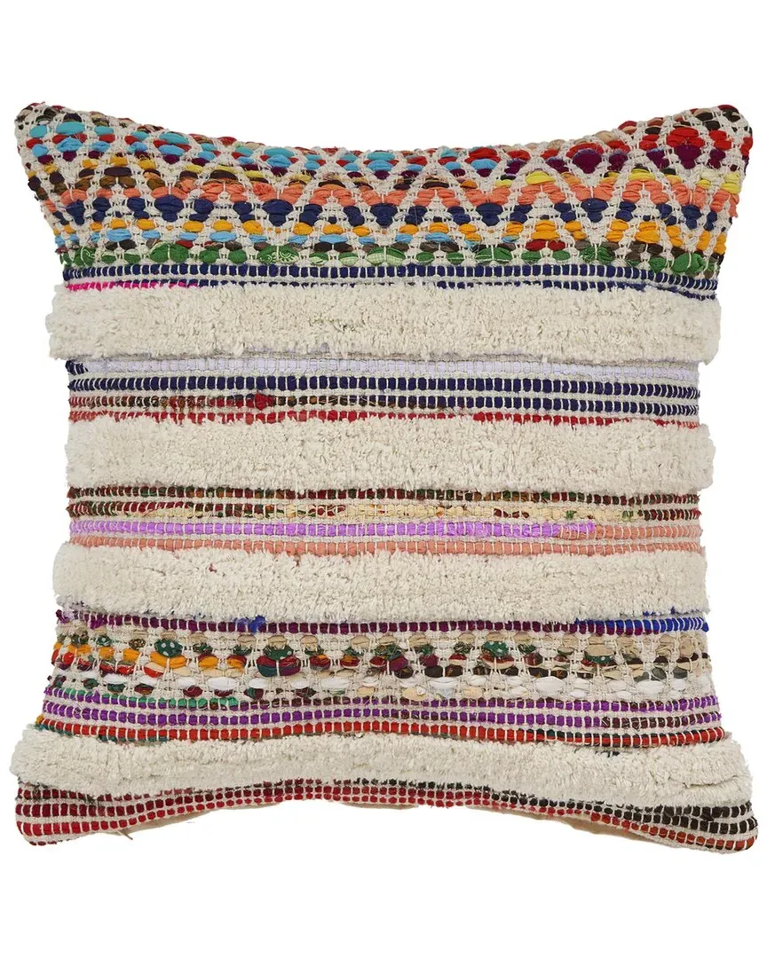 Chindi Chevron Striped Throw Pillow - Multicolor image