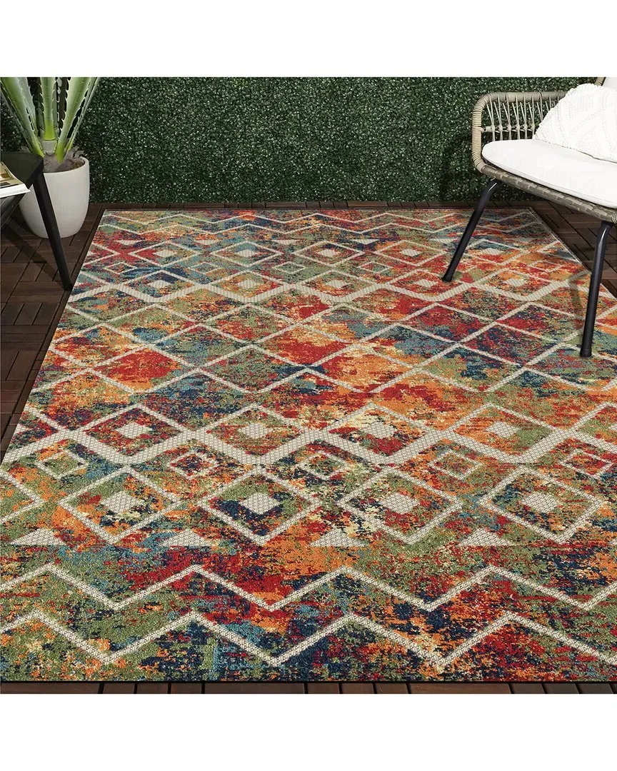 Corazon Geometric Indoor/Outdoor Area Rug - Multicolor