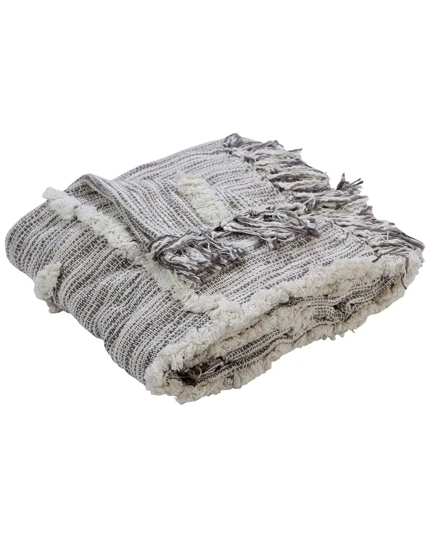 Cornered Linework Throw Blanket - Gray image