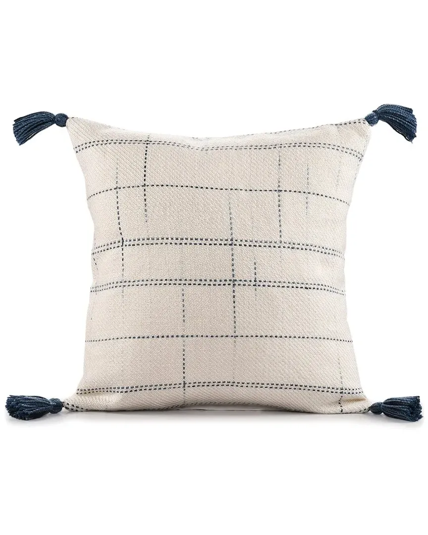Dahlia Hand-Woven Geometric Throw Pillow - Ivory image