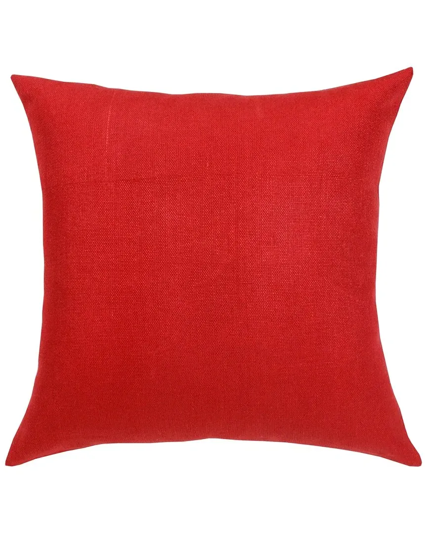 Estate Handwoven Decorative Pillow - Red, Linen