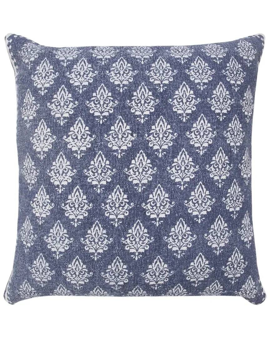 Fairytale Motif Stonewashed Decorative Pillow - Blue, Cotton
