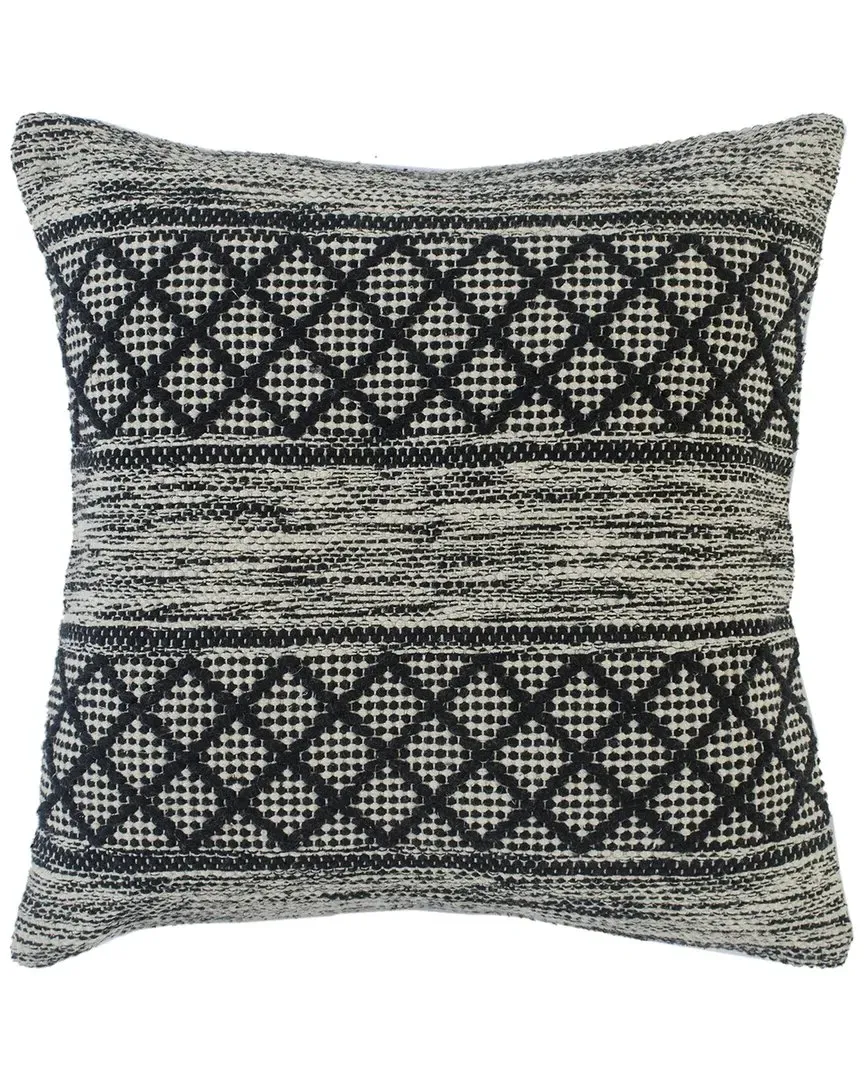 Farmhouse Diamond Geometric Throw Pillow - Grey image