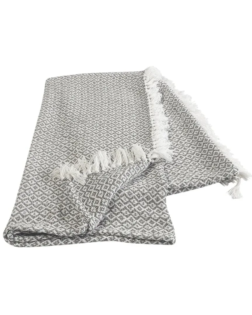 Fringe Throw Blanket - Gray, Cotton image