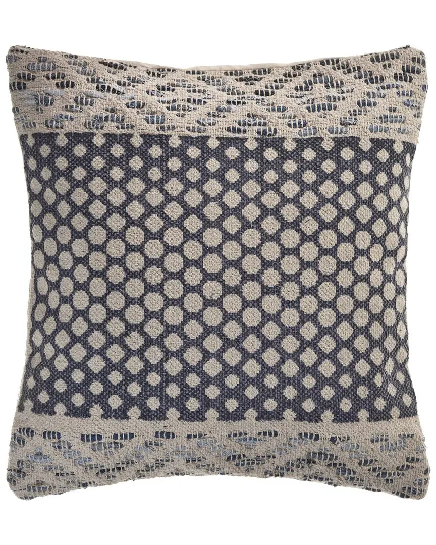 Geometric Throw Pillow - Denim Blue, Cotton image