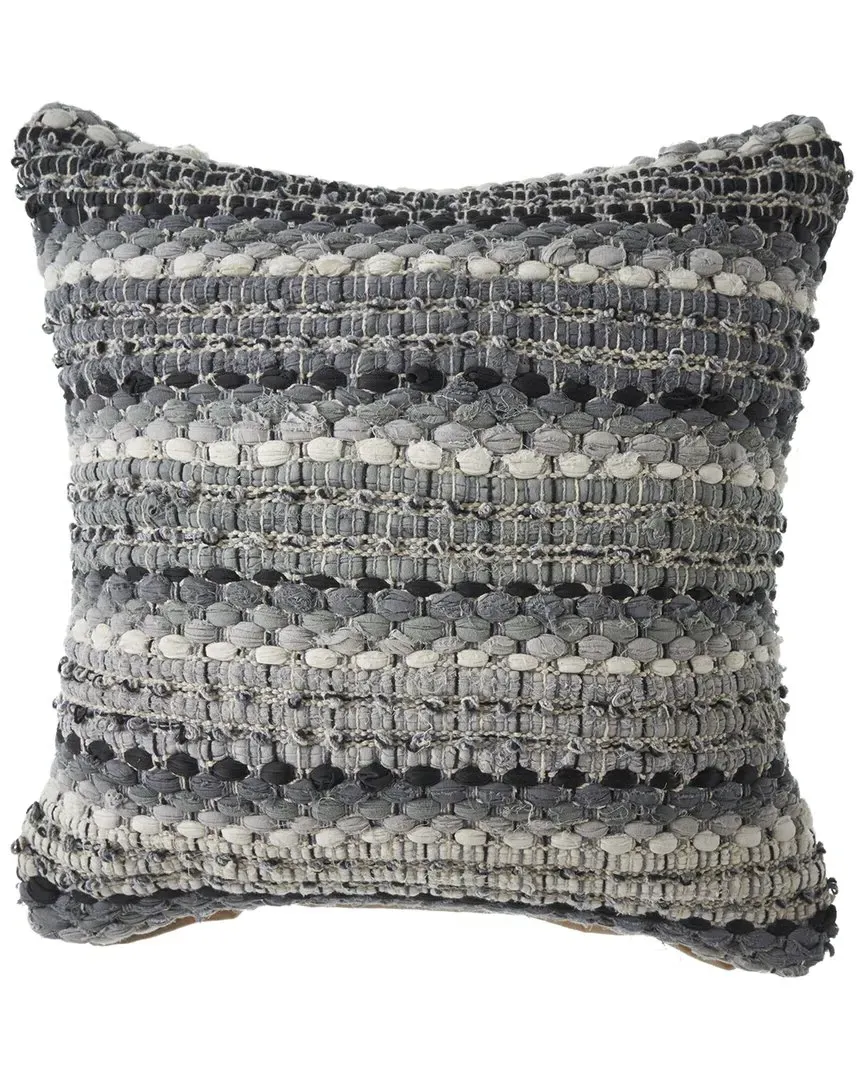 Grayscale Weave Throw Pillow - Black, Cotton Blend image
