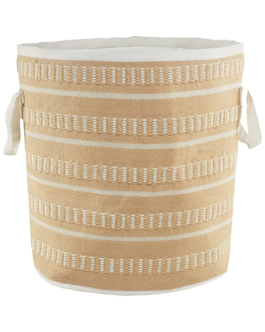 Hand-Made Indoor Outdoor Storage Basket - Orange, Polyester image