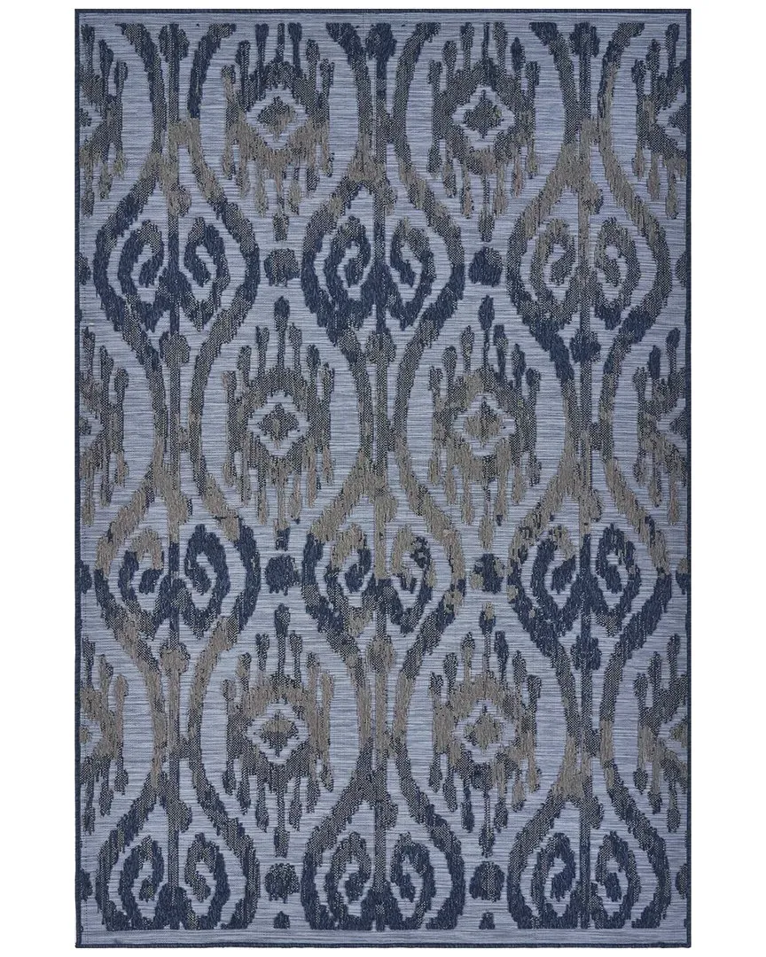 Ikat Indoor/Outdoor Performance Area Rug - Blue