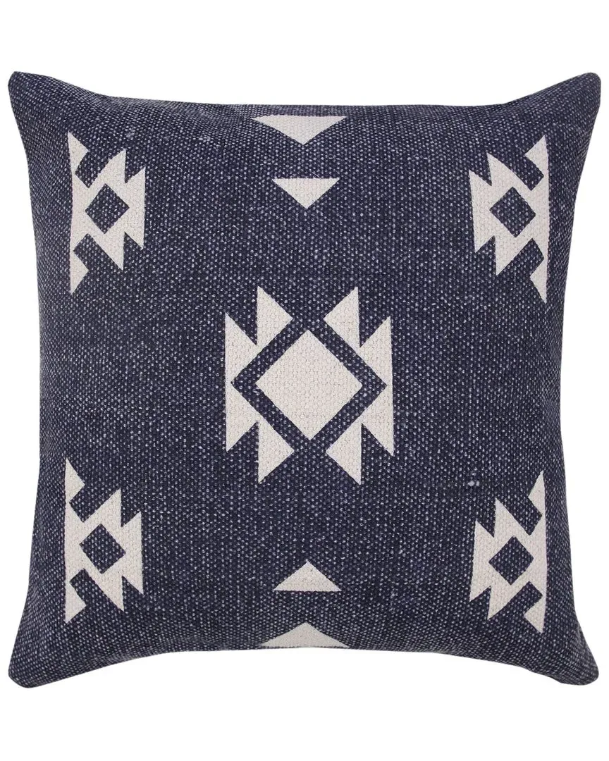 Jasper Stonewashed Geometric Decorative Pillow - Navy image