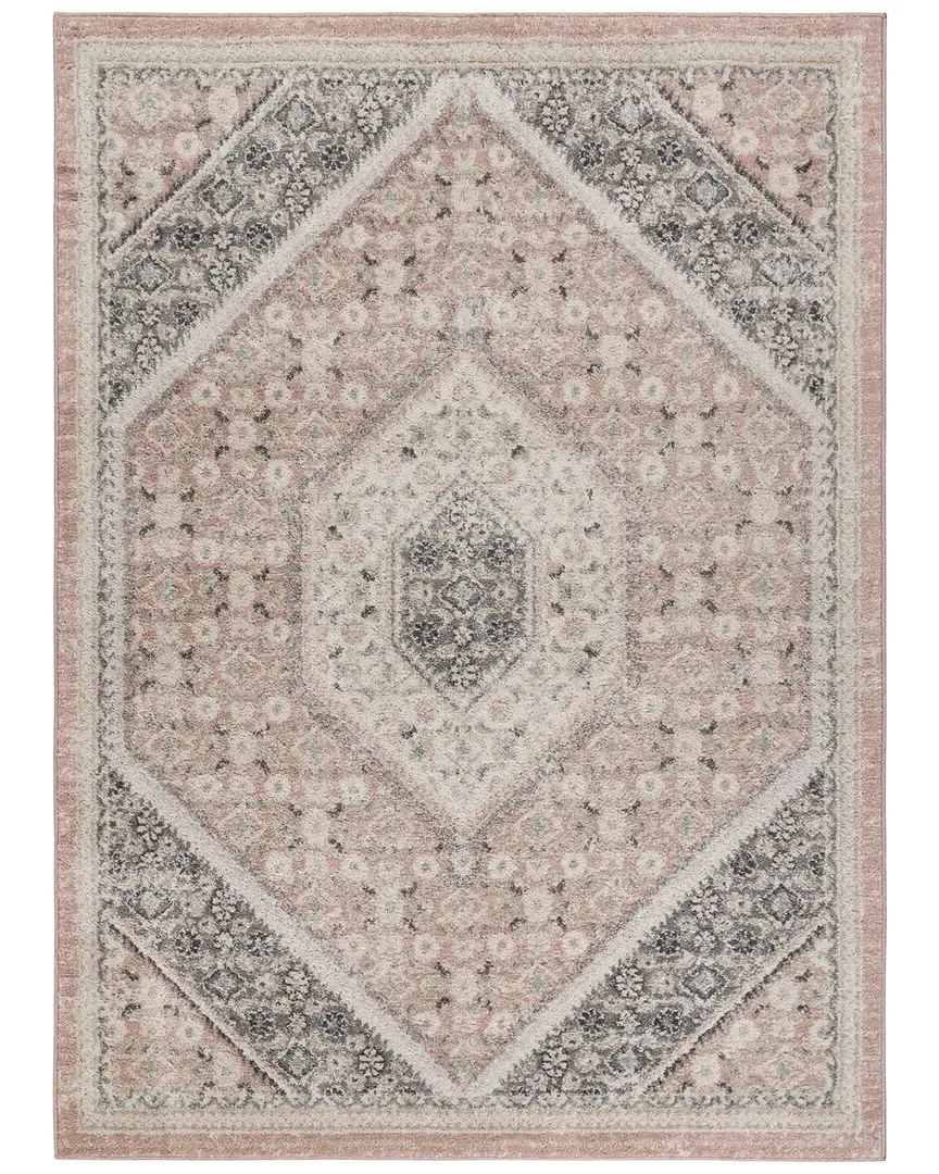 Medallion Performance Area Rug - Pink image