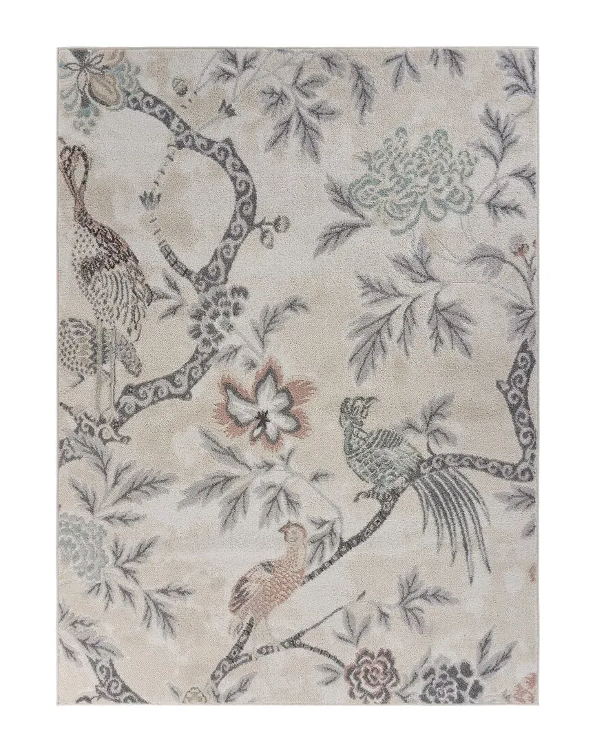 Mia Floral Area Rug - Ivory, Polypropylene image